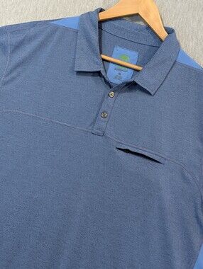 Timberland Performance Turbo-Dry Polo Shirt Men's XXL Blue Quick Dry